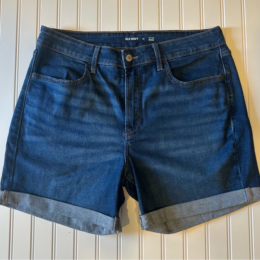 Old Navy Wow Women's Blue Denim Shorts Size 14
